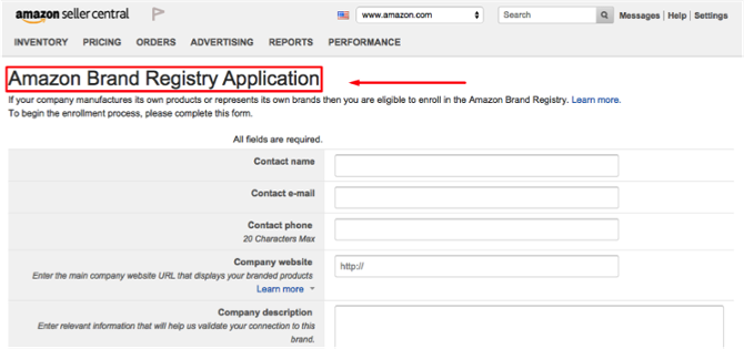 Aanmelden voor het Amazon Brand Registry Programma