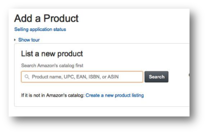 Voeg een nieuw product aan Amazon toe.